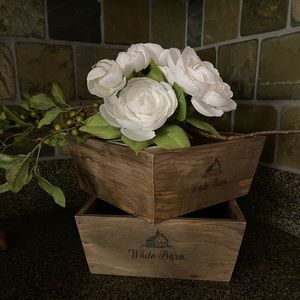 Bath & Body Works White Barn Wooden Crates X2 | Brand New!